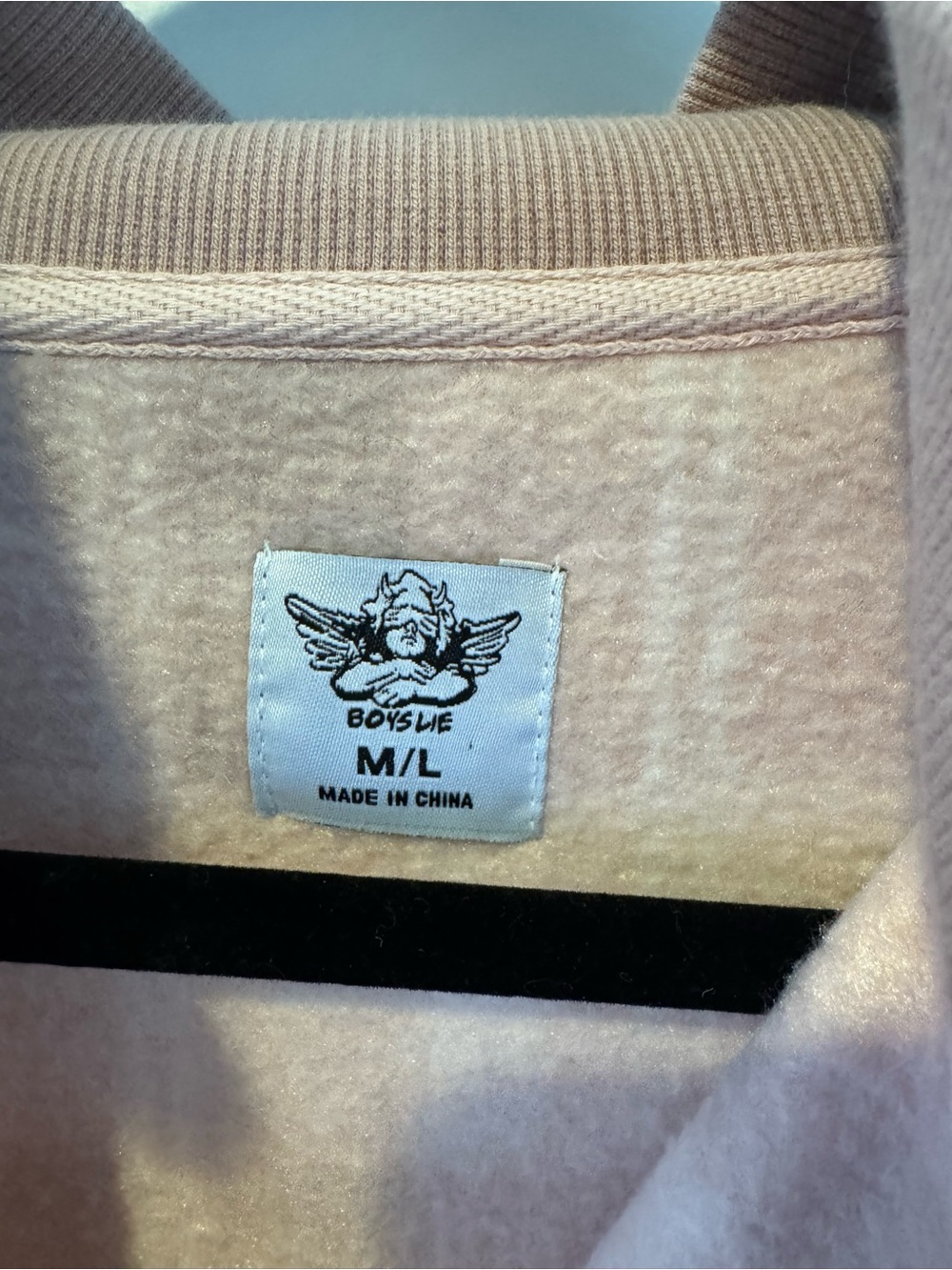 Boys Lie  Alex On My Team A1 Quarter Zip Pullover Pink Plaid - Picture 5 of 8